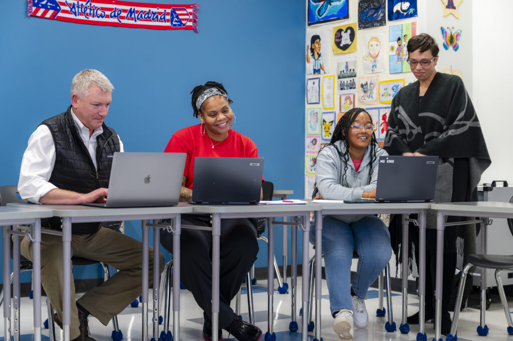 Dr Faith Freeman and Dr. Holt Wilson lead participants in the micro-credentialing program.